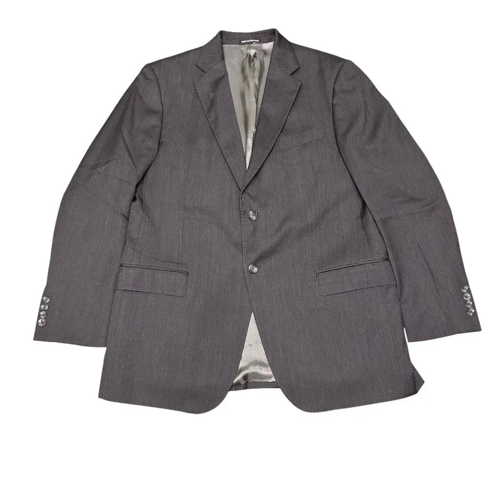 J‎ Hilburn Blazer Mens 43R 32x30 Gray Guabello Wool Coat Suit Set
